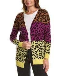 Kier + J - Kier + J Leopard Wool & Cashmere-blend Cardigan - Lyst