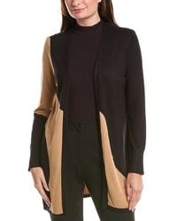 Tahari - Open Front Colorblock Long Cardigan - Lyst