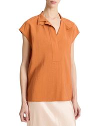 Vince - Cap Sleeve Blouse - Lyst