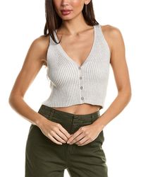 The Range - Cropped Button Tank - Lyst