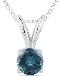 True Diamond - 14k 0.30 Ct. Tw. Diamond Solitaire Necklace - Lyst