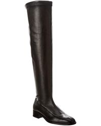 christian louboutin over the knee leather boots