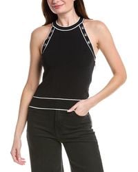 L'Agence - Rosemary High-Neck Button Tank - Lyst