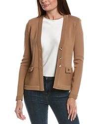 Tahari - V-Neck Knit Suit Blazer - Lyst