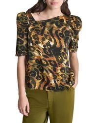DKNY - Asymmetrical Short Sleeve Top - Lyst