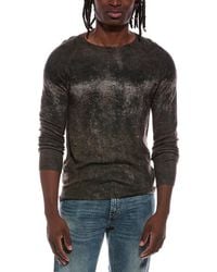 Autumn Cashmere - Cement Print 100% Cashmere Crewneck Sweater - Lyst