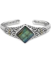 Samuel B. - 18k & Silver Labradorite Bangle Bracelet - Lyst