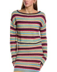 Rowing Blazers - Stripe Long Sleeve Wool & Mohair-Blend Top - Lyst
