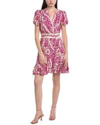 Maison Tara - Printed Marrakesh Short Sleeve Mini Dress - Lyst
