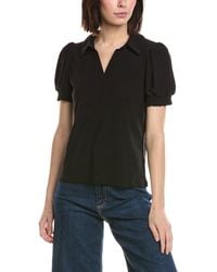 Cece - Split Neck Collared Top - Lyst