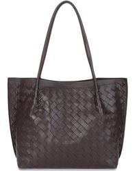 Tiffany & Fred Paris - Hand-Woven Large Leather Tote - Lyst