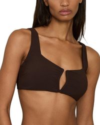 Reiss - Alba Wide Strap V Front Bikini Top - Lyst