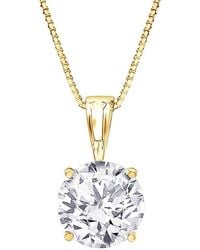 Lab Grown Diamonds - 14k 0.75 Ct. Tw. Lab-grown Diamond Pendant Necklace - Lyst