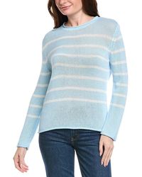 Hannah Rose - Striped Cashmere-Blend Sweater - Lyst