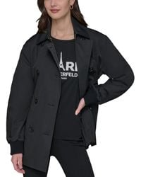 Karl Lagerfeld - Bomber Sleeve Trench Coat - Lyst