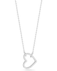 Glaze Jewelry - Cz Open Hanging Heart Necklace - Lyst