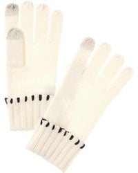 Bruno Magli - Whipstitch Cuffed Cashmere Gloves - Lyst
