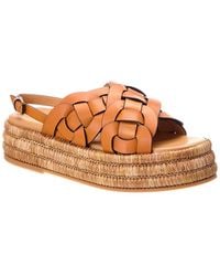 Tod's - Leather Wedge Sandal - Lyst