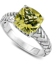 Samuel B. - 3.55 Ct. Tw. Lemon Quartz Woven Shank Ring - Lyst
