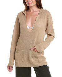 Onia - Linen Knit V-Neck Hoodie - Lyst