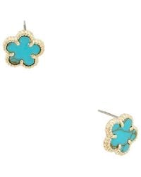Juvell - 18K Plated Clover Earring - Lyst