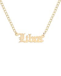 Gabi Rielle - Next-level Layering 14k Over Silver Gothic Script Libra Necklace - Lyst