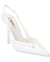 Prada - Patent Pointy-Toe Slingback Pump - Lyst