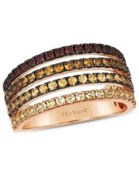 Le Vian - 14K Rose 1.18 Ct. Tw. Diamond & Garnet Band Ring - Lyst