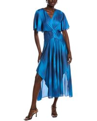 Maje - Twisted Front Midi Dress - Lyst