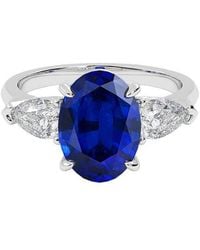 VOWE - 14K 3.40 Ct. Tw. Lab-Grown Diamond & Lab-Grown Sapphire Ring - Lyst