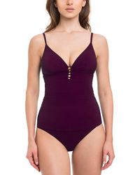 Gottex V-neck Tankini Top - Purple