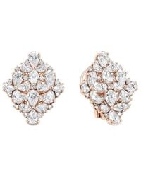 Haus of Brilliance - 18K Rose 8.36 Ct. Tw. Diamond Clip-Ons Earrings - Lyst