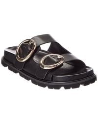 Stuart Weitzman - Benni Leather Sport Slide - Lyst