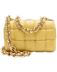 Bottega Veneta - Lambskin Leather Cassette Chain Maxi Shoulder Bag (Authentic Pre-Loved) - Lyst