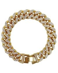 Adornia - 14k Plated Cz Flat Curb Chain Bracelet - Lyst