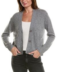 Forte - Pocket V-neck Wool & Cashmere-blend Cardigan - Lyst