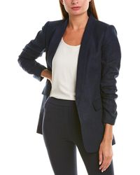 Tahari Tahari Asl Linen Jacket - Blue