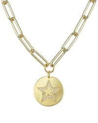 Rachel Reinhardt Jewelry - 14k Vermeil Enamel & Cz Pave Star Necklace - Lyst