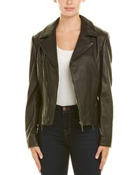Elie Tahari Leather Jacket - Black
