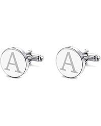 Stephen Oliver - Silver Plated Initial Cufflinks (a-z) - Lyst