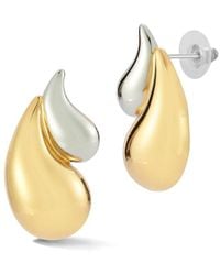 Glaze Jewelry - Plated Two-Tone Sculptural Stud Earrings - Lyst