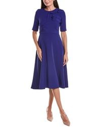 Teri Jon - Crepe Flower Applique Dress - Lyst