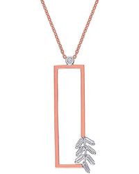 Diamond Select Cuts - 14K Two-Tone 0.19 Ct. Tw. Diamond Necklace - Lyst