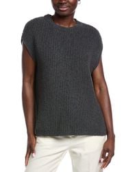 Eileen Fisher - Fluff Cashmere-Blend Sweater Vest - Lyst