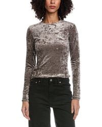 FRAME - Crushed Velvet Top - Lyst