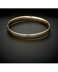 Italian Gold - 14k Polished Hinged Bangle - Lyst