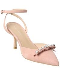 Stuart Weitzman - Luella Strap 75 Suede Pump - Lyst