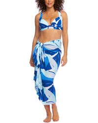 La Blanca Palm Reader Pareo Cover-up - Blue