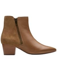 Clarks - Ellanie Vibe Leather Boot - Lyst