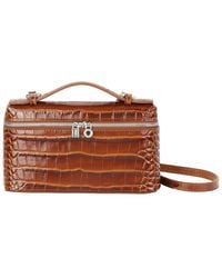 Tiffany & Fred Paris - Croc-Embossed Mini Leather Tote - Lyst